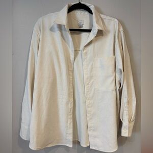 A New Day NWOT Cream Lightweight Corduroy Shacket Size Medium